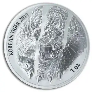 2019 South Korea 1 oz Silver Tiger BU