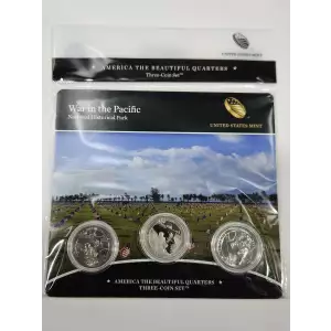 2019 War in the Pacific America The Beautiful 3-Coin Quarter Set