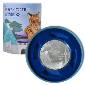2020 1 oz Silver Korean Tiger Proof w/ Box & COA (3)