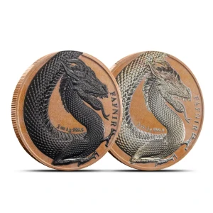 2020 2 x 1 oz Germania Beasts Fafnir Silver Terracotta & Ruthenium Set (4)