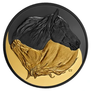 2020 Canada Silver $20 Black and Gold: The Canadian Horse (2)