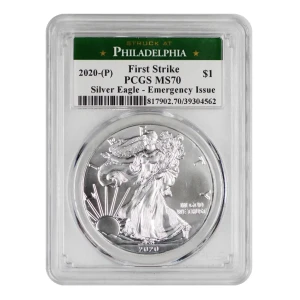 2020-(P) $1 Silver Eagle - Emergency Issue Struck at Philadelphia First Strike (2)