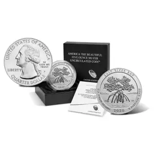 2020-P 5 oz Silver America the Beautiful Quarter, Salt River Bay, (Burnished)