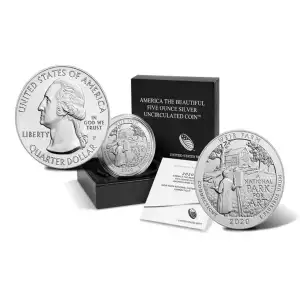 2020-P 5 oz Silver America the Beautiful Quarter, Weir Farm, (Burnished)