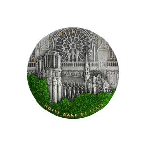 2021 2 oz Silver Germania Mint - Antiqued High Relief - Notre Dame Cathedral (3)