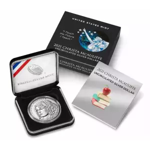 2021 Christa McAuliffe Commemorative Silver Dollar Mint State