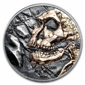 2021 Mongolia 1 oz Silver Evolution of Life Hominidae