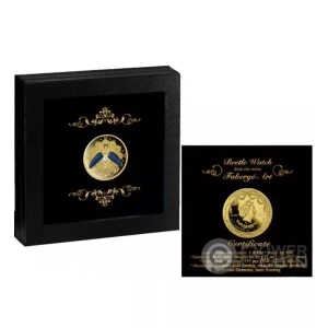 2021 Niue 1 oz Proof Silver Beetle Watch Coin w/ Box & COA