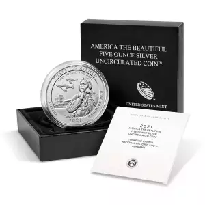 2021-P 5oz Silver America the Beautiful Quarter, Tuskegee Airmen, (Burnished)