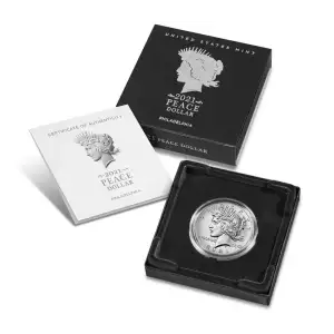 2021 Peace Dollar with Box and COA