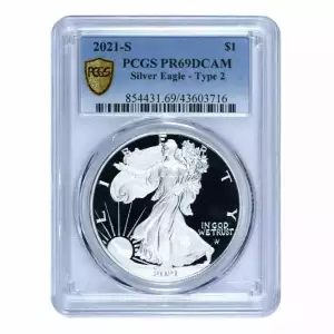 2021-S 1 oz American Silver Eagle, Type 2 PCGS PR69DCAM (2)