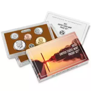 2021-S U.S. Clad Proof Set: Complete 7-Coin Set, with Box and COA 