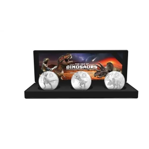 2021 Solomon Islands Silver $5 Age of the Dinosaurs 3 Coin Set