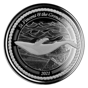 2021 St. Vincent & The Grenadines 1 oz Silver Humpback Whale (2)