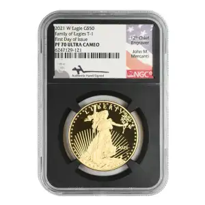 2021 W Family of Eagles T-1 First Day of Issue ULTRA CAMEO