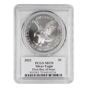2022 $1 Silver Eagle First Day of Issue Paul C. Balan Flag (2)
