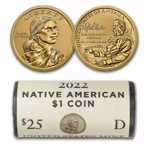 2022 Native American Dollar P&D U.S. Mint Rolls 