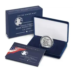 2022 U.S. Armed Forces Army 2.5 oz Silver Medal