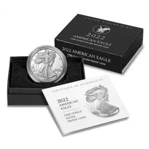 2022-W 1 oz American Silver Eagle Proof with Box and COA