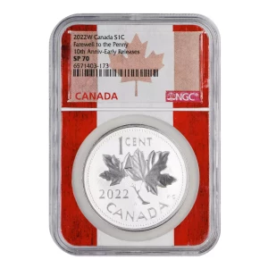 2022-W Canada Farewell to the Penny NGC SP70