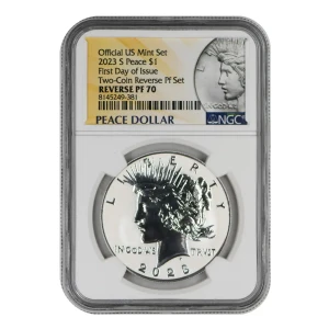 2023 S First Day of Issue Two-Coin Reverse Pf Set Official US Mint Set (2)