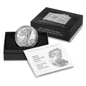 2023-W 1 oz American Proof Silver Eagle w OGP - Box & COA