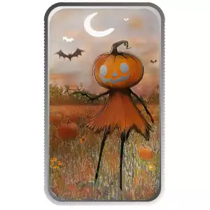 2024 Halloween Carving Time 1 oz .999 Silver Color Bar