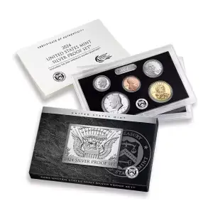 2024-S U.S. Silver Proof Set: Complete 10-Coin Set, with Box and COA