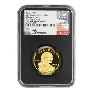 2025 Sacagawea Golden Dollar 25th Anniversary - FDOI ULTRA CAMEO (2)