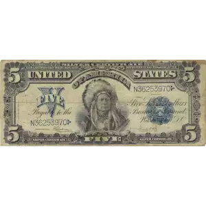 $5 1899 Blue Silver Certificates 281