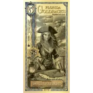 5 Florida Goldback - Aurum Gold Foil Note (24k)