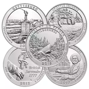 5 oz America the Beautiful Silver Coin (Year Varies)