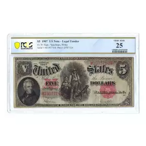 $5  Small Red, scalloped Legal Tender Issues 91 (2)