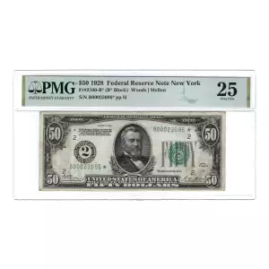 $50 1928  Small Size $50 Federal Reserve Notes 2100-B* (2)
