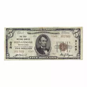 $50 1929 small brown seal. Small National Bank Notes 1803-1 (2)