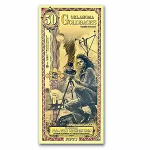 50 Oklahoma Goldback - Aurum Gold Foil Note (24k)  (2)