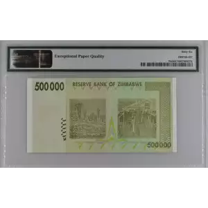 500000 Dollars 2008, 2007-2008 Issue, Third Dollar (ZWR) a. Plain paper Zimbabwe 76