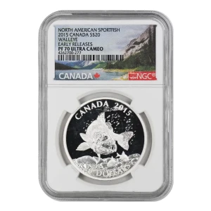Canada 1 oz Silver North American Sportfish Walleye (2)