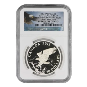 Canada 1 oz Silver The Bald Eagle Returning from the hunt (2)