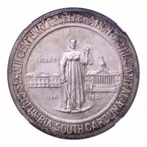 Classic Commemorative Silver--- Columbia, South Carolina, Sesquicentennial 1936 -Silver- 0.5 Dollar (3)