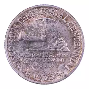 Classic Commemorative Silver--- Wisconsin Territorial Centennial 1936 -Silver- 0.5 Dollar