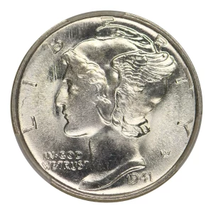 Dimes---Winged Liberty Head or Mercury 1916-1945 -Silver- 1 Dime (3)