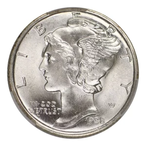 Dimes---Winged Liberty Head or Mercury 1916-1945 -Silver- 1 Dime (2)