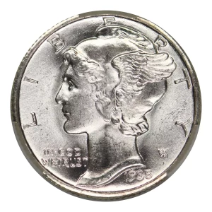 Dimes---Winged Liberty Head or Mercury 1916-1945 -Silver- 1 Dime (3)