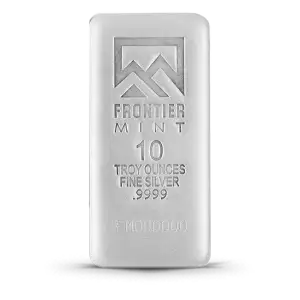 Frontier Mint 10 Oz Silver Bar (Frosted)