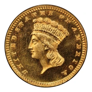 Gold Dollars---Indian Princess Head, Large Head 1856-1889 -Gold- 1 Dollar (3)