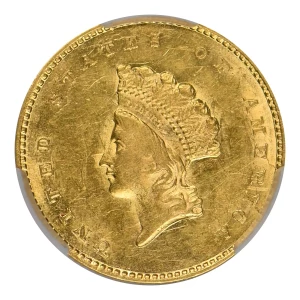 Gold Dollars---Indian Princess Head, Small Head 1854-1856 -Gold- 1 Dollar (4)