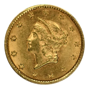 Gold Dollars---Indian Princess Head, Small Head 1854-1856 -Gold- 1 Dollar