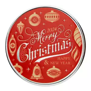 Merry Christmas & Happy New Year 1 oz Silver Round