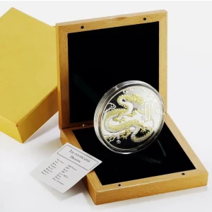 Mongolia 5000 Togrog 2007 “Year of Dragon” 5 oz Silver .999 PROOF (3)